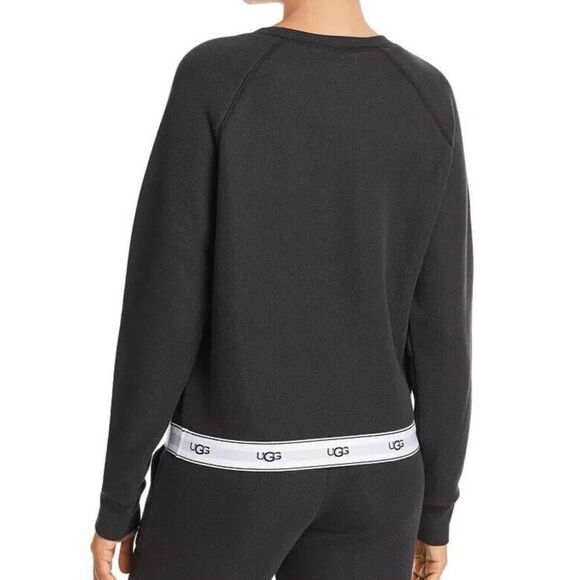 UGG 1104851 Women's Sz Small Black Nena French Terry Sweatshirt - Picture 12 of 12